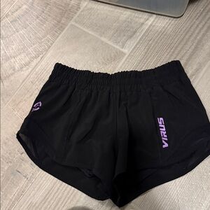Vans Black and Purple Women's Athletic Shorts
